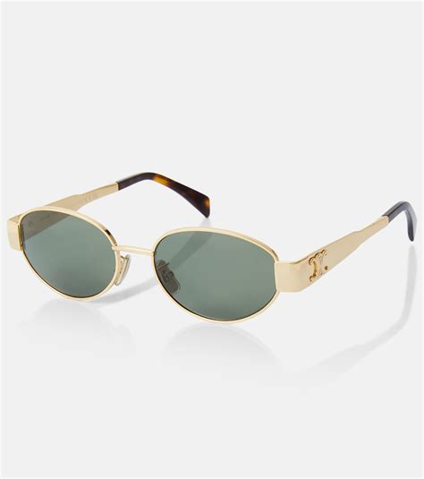 celine triomphe metal oval sunglasses|Celine triomphe sunglasses sale.